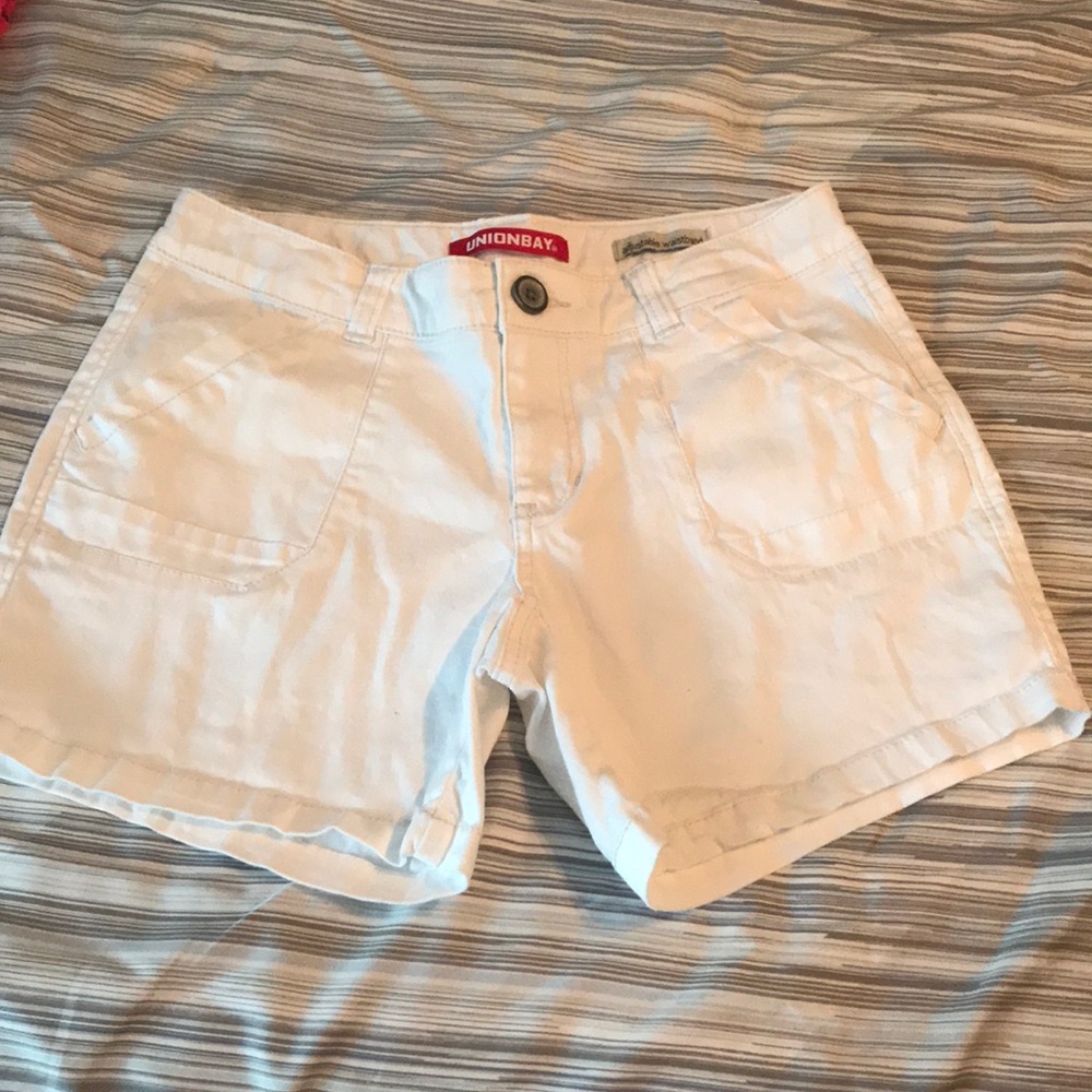 Union bay white cargo shorts size girls 16